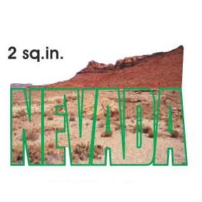 Nevada Desert Magnet w/ Full Magnetic Back (2 Square Inch)