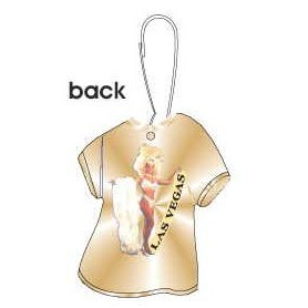 Vegas Showgirl in Yellow T-Shirt Zipper Pull