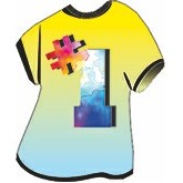 #1 T-Shirt Lapel Pin