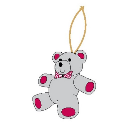Teddy Bear Promotional Ornament w/ Black Back (8 Square Inch)