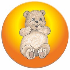 Bear Cub Round Metal Photo Magnet (2.5" Diameter)