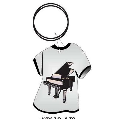 Piano T Shirt Executive Key Chain w/Mirrored Back (4 Square Inch)