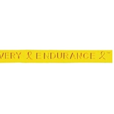 Hope/Courage/Bravery/Endurance Yellow Silicone Wristband