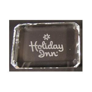 24% Lead Crystal Faceted Rectangle Paperweight