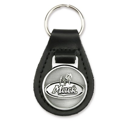 Custom Shape Classic Leather Keychain (Shape 2)