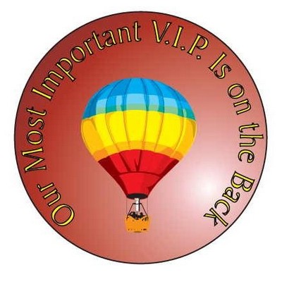 Hot Air Balloon Round Hand Mirror (2½" Diameter)