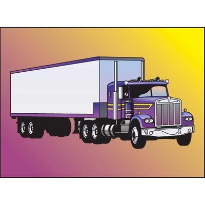 Diesel Truck Rectangle Badge w/ Bar Pin (2 1/2"x3 1/2")