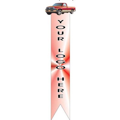 Red Pick Up Truck Bookmark w/ Black Back