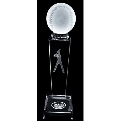 3D Baseball Crystal Sport Trophy