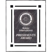 Clear Acrylic Frame Plaque w/ Black Marble Center - 9"x11"