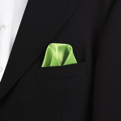 Lime Green Silk Pocket Square