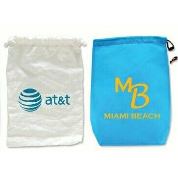 Non Woven Polypropylene Tote Bag w/ Toggle or Double Drawstring Closure (8"