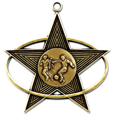 Stock All-Star 3" Medal- Soccer