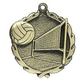 Medal, "Volleyball" - 1 3/4" Wreath Edging