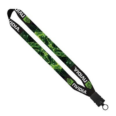 1" Dye-Sublimated Waffle Weave Lanyard