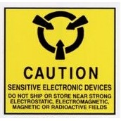 High Visibility Warning Labels (Caution/ Sensitive Electronic Device)