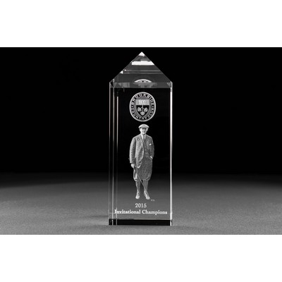 Peak Tower Crystal Award (7 7/8 x 2 3/4 x 2 3/4")
