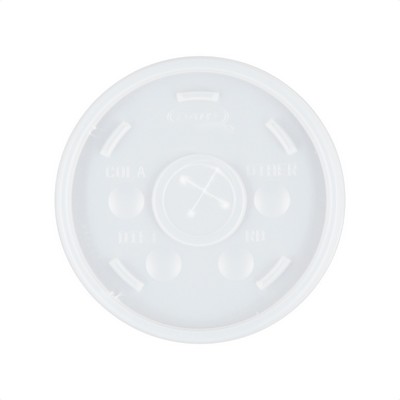 12oz Foam Cup Straw Slot Lid - Frosted