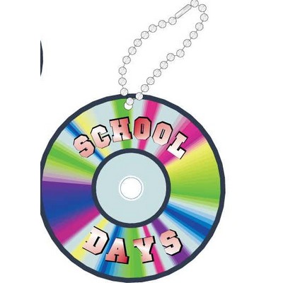 School Days Disc Promotional Key Chain w/ Black Back (10 Square Inch)