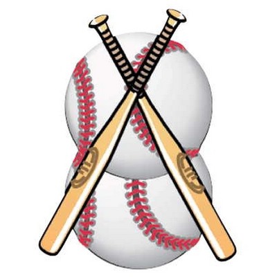 Baseballs & Bats Maxi Magnet (4 Square Inch)