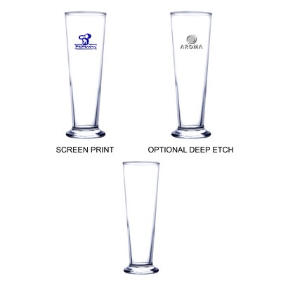 13 oz Pilsner Selection Tall Beer Glass (Screen Printed)
