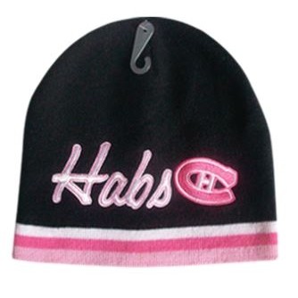 Knit Beanie Cap w/Striped Edge