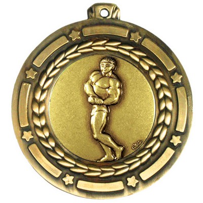 Stock Star Struck Medal (Body Building) 3 1/2"