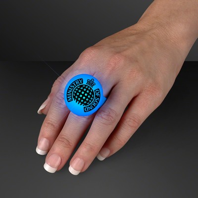 LED Blue Flash Glow Ring - PRINTED