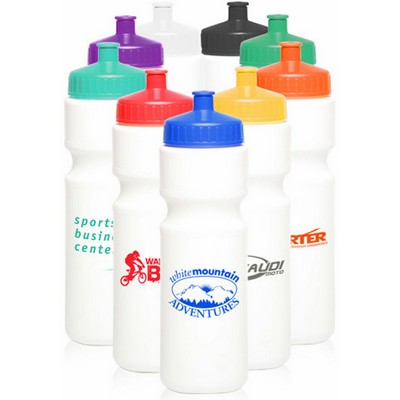 28 oz. Plastic Water Bottles with Push Cap