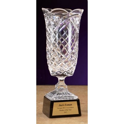 10.5" Stemmed Crystal Vase