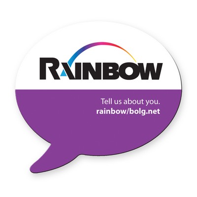 Text Bubble Stock Shape Magnet (2 1/4"x2 3/4")