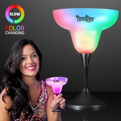 LED Margarita Glass with Classy Black Base - PRINTED