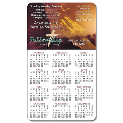 Religious Calendar Magnet - 3.5x6 Round Corners - 25 mil.