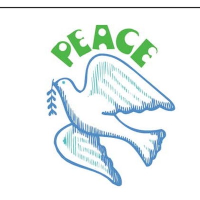 Peace Dove Metal Photo Magnet (2 1/2"x2 1/2")