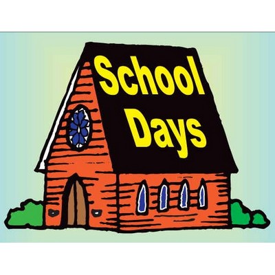School Days House Metal Photo Magnet (2 1/2"x2 1/2")