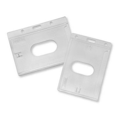 Horizontal Hard Plastic Badge Holder