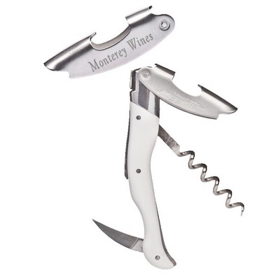 Laguiole Millesime® Corkscrew w/White Horn ABS Handle