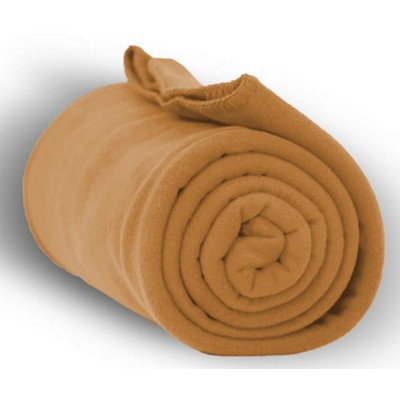 Fleece Throw Blanket 50"x60" - Camel