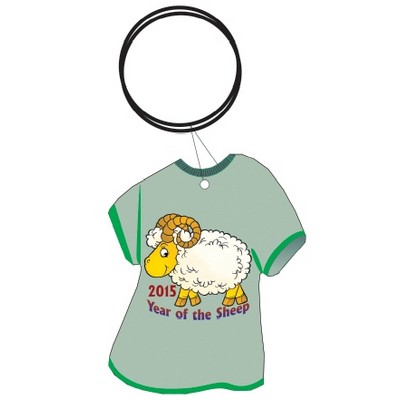 2015 Year of the Sheep T Shirt Key Chain w/Mirrored Back (4 Square Inch)