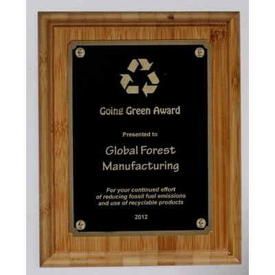 Bamboo Plaque w/Gold (7" x 9")