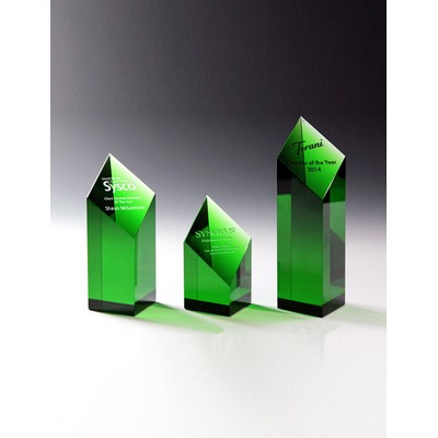 Emerald Paragon Optic Crystal Award (2-3/8"x 7")