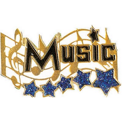 Music Award Lapel Pin (1-1/4")