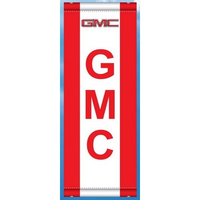 18 Oz. GMC® Reinforced Vinyl 2-Sided Drape w/Vertical Stripes (3'x8')