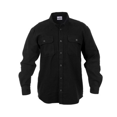 Black Extra Heavyweight Flannel Shirt (S to XL)