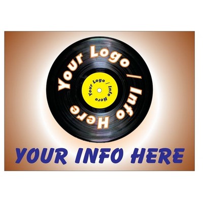 33 RPM LP/Album Rectangle Metal Photo Magnet w/ Full Back Magnet (2.5"x3.5")