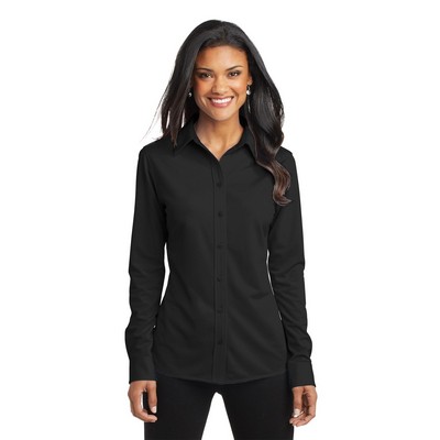 Port Authority® Women's Dimension Knit Dress Shirt.