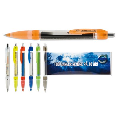 Translucent Banner Pen with Solid Color Trim