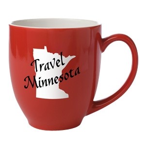 16 Oz. Bistro Mug Two-Tone (White/Red)