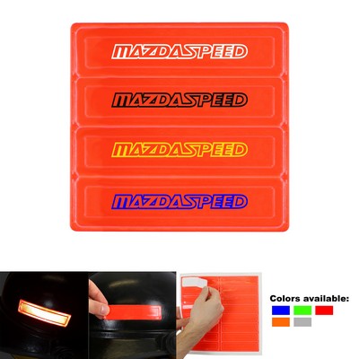 Printed Reflective Stickers Set - 4 Pack