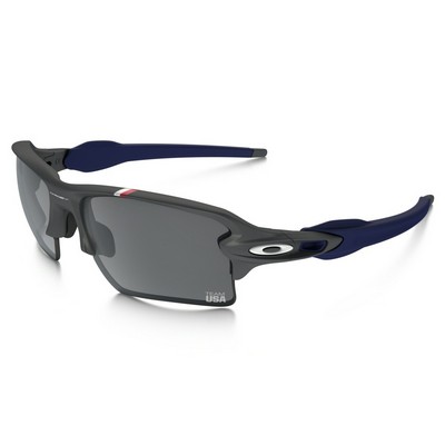 Oakley® Flak 2.0 XL Team USA Sunglasses - Matte Dark Gray w/ Black Iridium Lens
